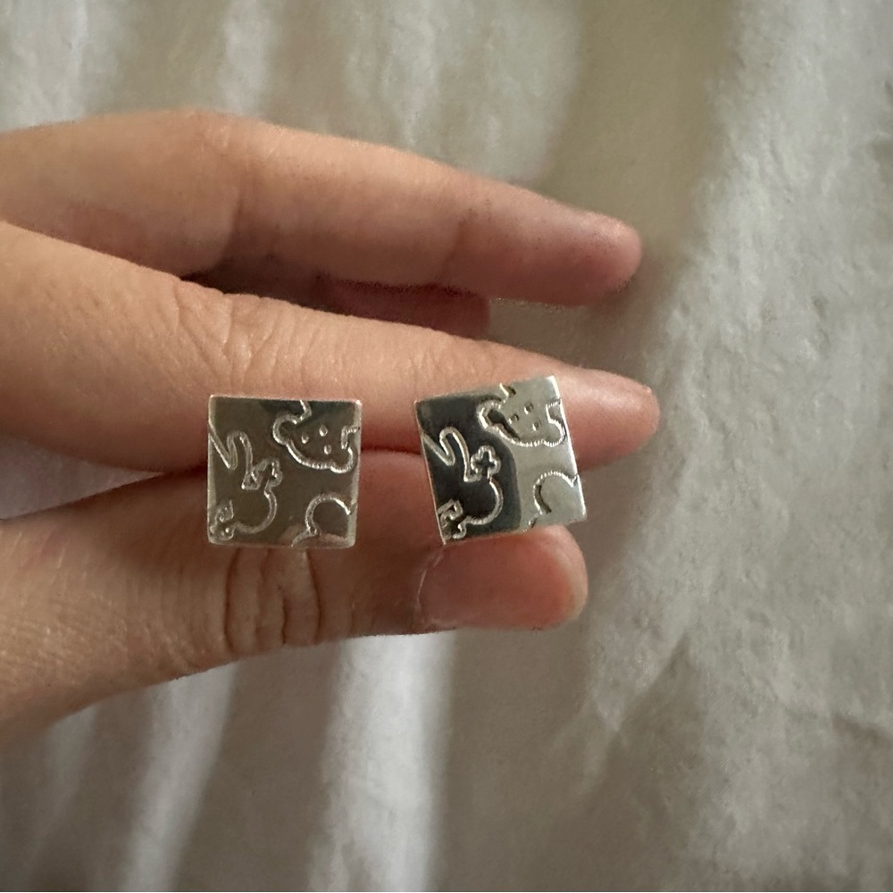 TOUS TS sterling silver earrings - Picture 2 of 3